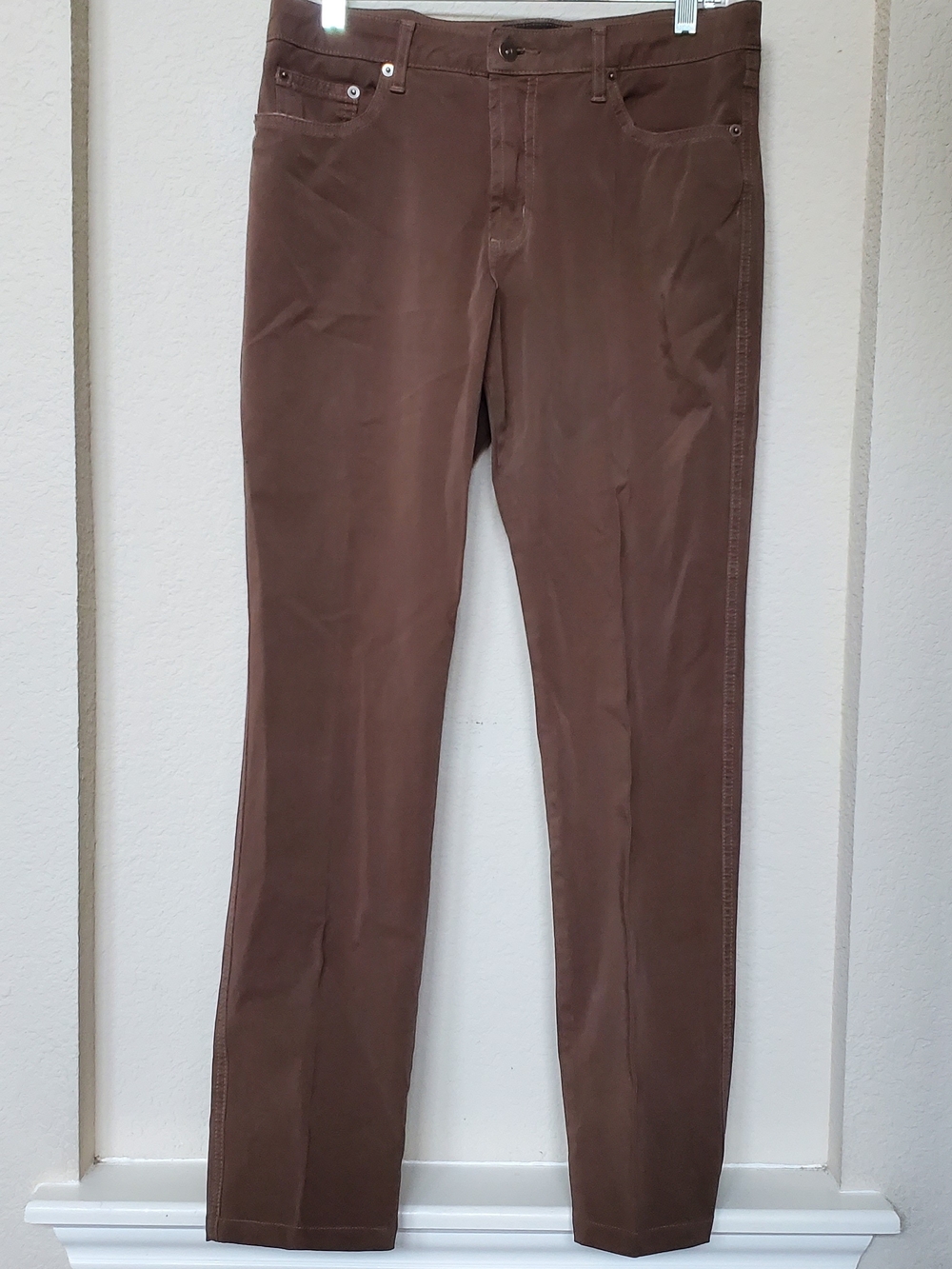 Peruvian Connection Straight Leg Pants in Brown.  Size 10